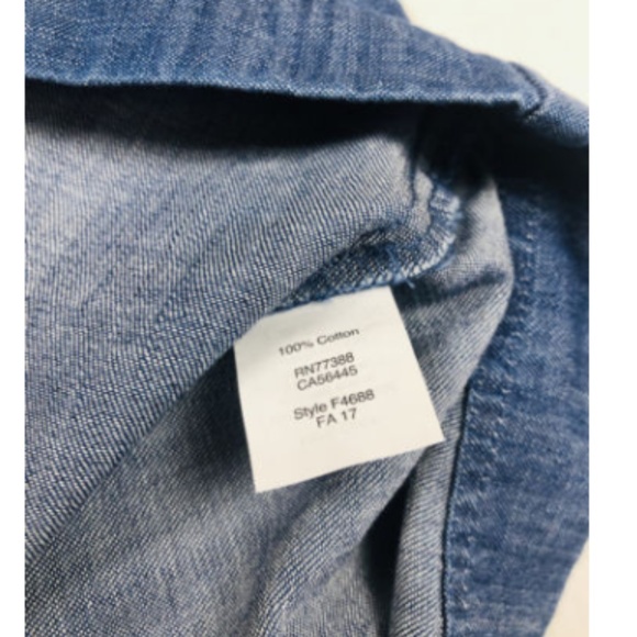 J.Crew XS Denim Chambray Shirtdress Short Dress - Picture 7 of 8